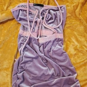 Velvet mini dress